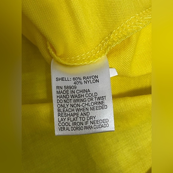 Gianni Bini Golden Yellow Casual Comfy Soft Cuff Sleeves Shirt Size Small - Picture 8 of 8